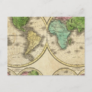 Cartão Postal Projeção mundial
