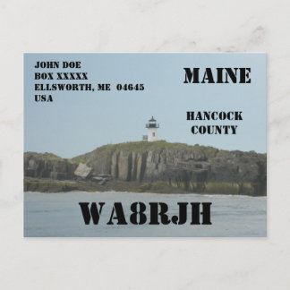 Cartão Postal Projete Sua Própria QSL Operador de Rádio HAM Faro