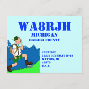 Cartão Postal Projete Sua Própria QSL Operadores de Rádio HAM Yo