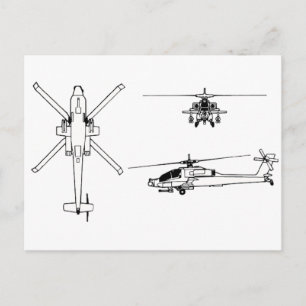 Cartão Postal Projeto AH-64