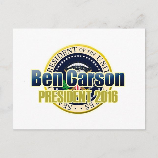 Cartão Postal Projeto Benjamin Carson para Presidente (Frente)