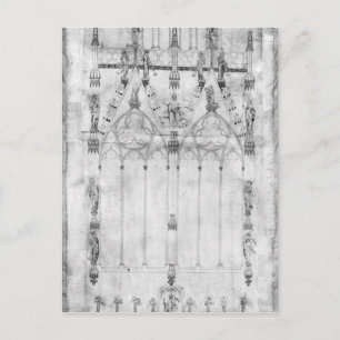 Cartão Postal Projeto da Catedral, elevação do oeste