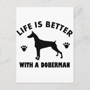 Cartão Postal Projeto de cão doberman