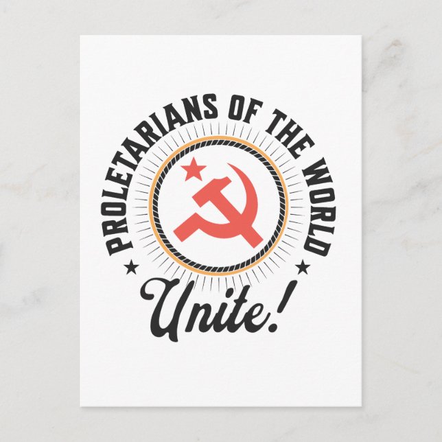 Cartão Postal Proletarians of the World Unite! (Frente)