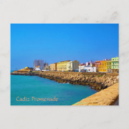 Cartão Postal Promenade in Cadiz, Spain (Painted)