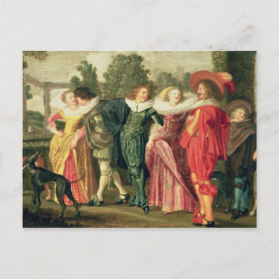 Cartão Postal Promenade in the Garden, c.1623