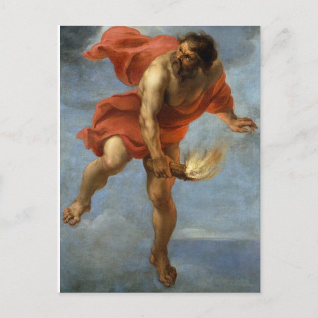 Cartão Postal Prometeu Carregando Fogo (Frente)