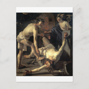 Cartão Postal Prometheus sendo chacinado, por Dirck van Baburen