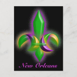 Cartão postal Promo Brilhando Fleur-de-lis New Or