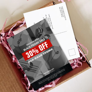 Cartão Postal Promo do produto de venda de fotos BW 4 Black Frid