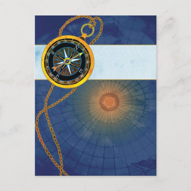 Cartão Postal Promoção Comercial da Bússola do Marinheiro (Frente)