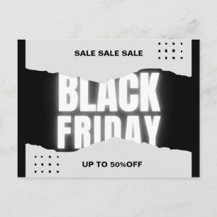 Cartão Postal Promoção de Black Friday