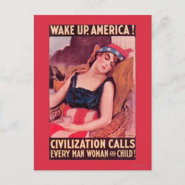 Cartão Postal Promocional da Segunda Guerra dos Estados Unidos (Frente)