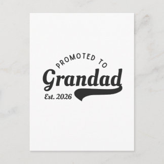 Cartão Postal Promoted to Grandad 2026