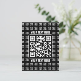 Cartão Postal Promotional QR code (editable) plus Logo Pattern
