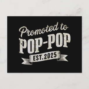 Cartão Postal Promovido a Pop-Pop Est 2025 Primeira Vez Pop-Pop