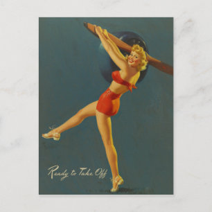 Cartão Postal Pronto para Desligar o PinUp