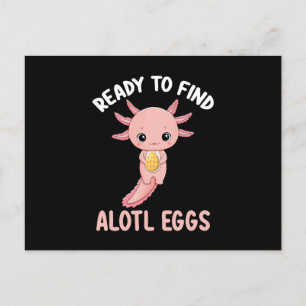 Cartão Postal Pronto Para Encontrar Ovos Em Lota Páscoa Axolotl
