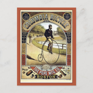 Cartão Postal Propaganda americana da bicicleta da antiguidade