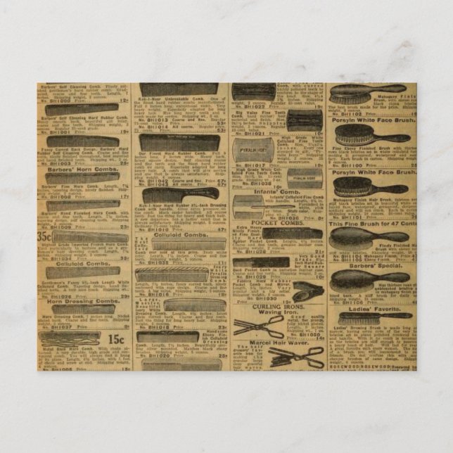 Cartão Postal Propaganda Antiga de Jornal de Beleza (Frente)