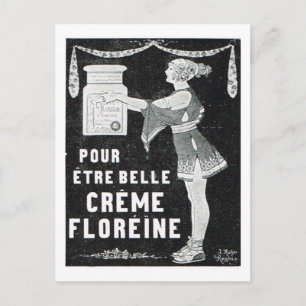 Cartão Postal Propaganda, creme Floreine