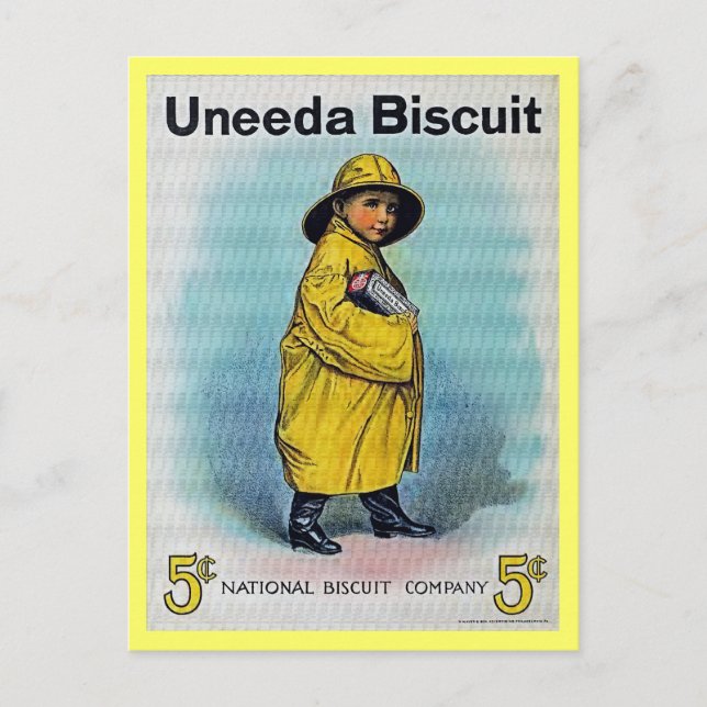 Cartão Postal propaganda da American Biscuit em 1910 (Frente)