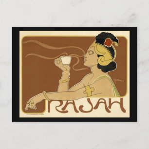 Cartão Postal Propaganda de Café Rajah Antiga