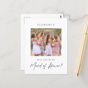 Cartão Postal Proposta de Madrinha de casamento de Fotografias P