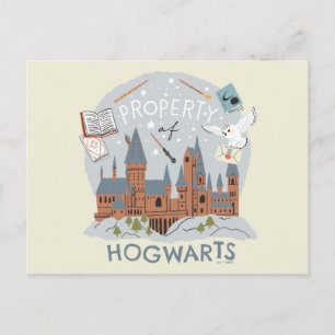 Cartão Postal Propriedade de Hogwarts Cartoon Gráfico