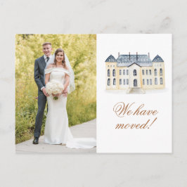 Cartão Postal Propriedade de Mansão Inglesa em Aquarela Foto Mov