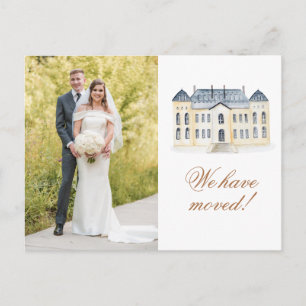 Cartão Postal Propriedade de Mansão Inglesa em Aquarela Foto Mov