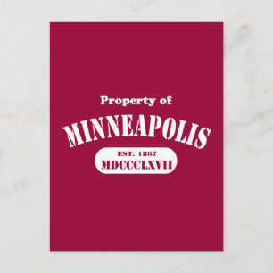 Cartão Postal Propriedade de Minneapolis