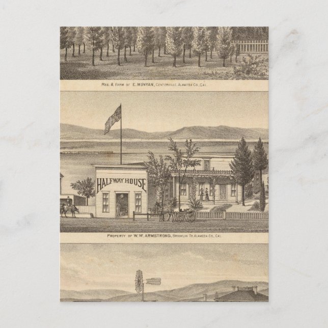 Cartão Postal Propriedades Munyan, Armstrong, Kapp (Frente)