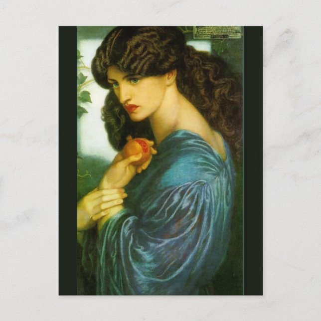 Cartão Postal Proserpina por Dante Gabriel Rossetti (Frente)