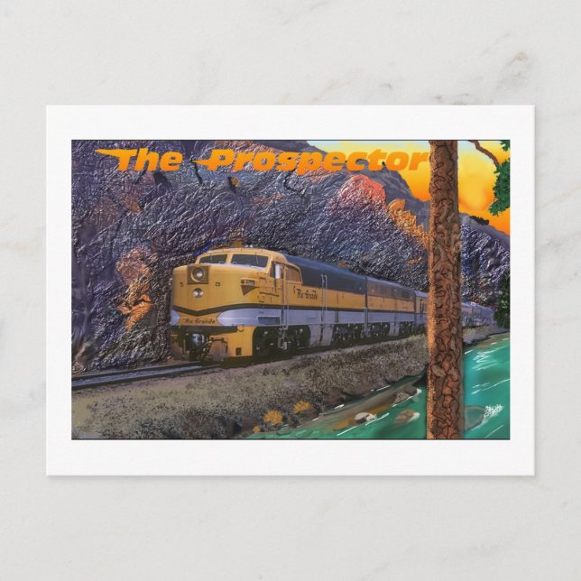 Cartão Postal Prospector do Rio Grande na Garganta Real (Frente)