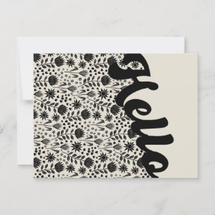 Cartão Postal Protea Floral Milefleur Estilizada Saudação