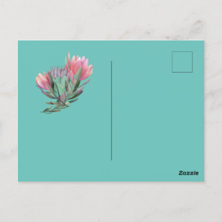 Cartão Postal Protea flower invitation