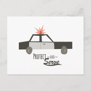 Cartão Postal Proteger E Servir