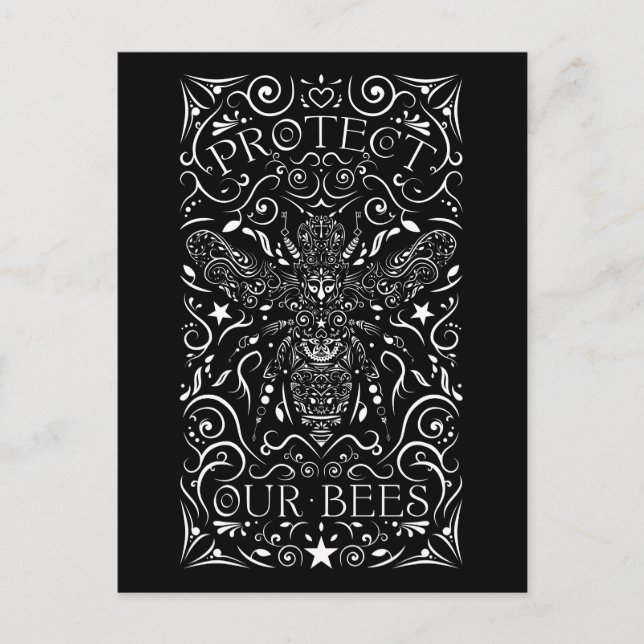 Cartão Postal proteja nossas abelhas (Frente)