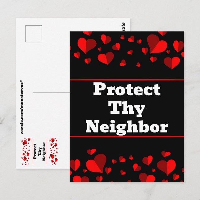 Cartão Postal Proteja Seu Vizinho (Frente/Verso)