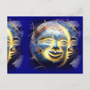 Cartão Postal protetor solar e estrelas