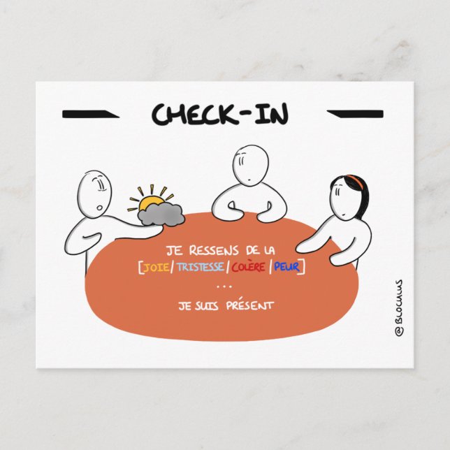 Cartão Postal Protocolo Carte Core : Check-in (Frente)