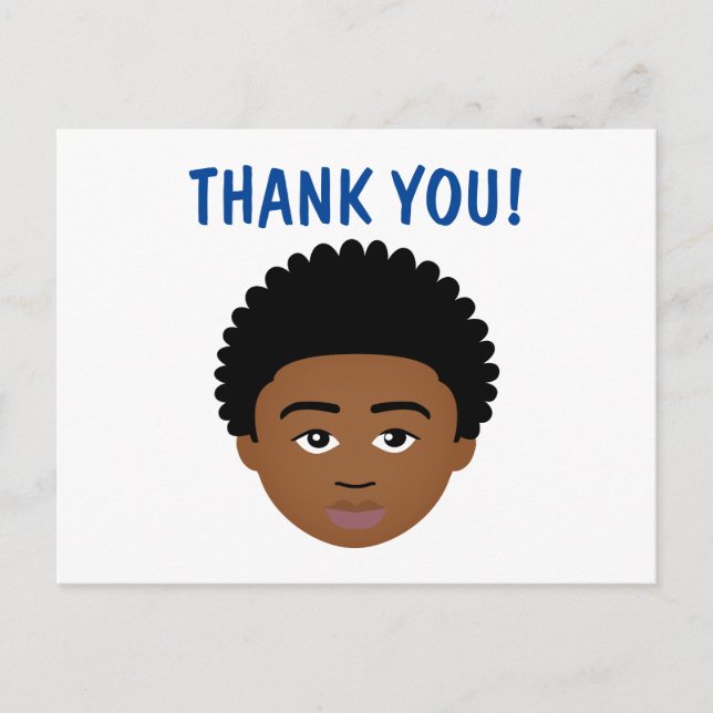 Cartão Postal #Proud2BNaturalMe Choose-My-Complexion Obrigado (Frente)