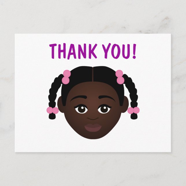 Cartão Postal #Proud2BNaturalMe Choose-My-Complexion Obrigado (Frente)