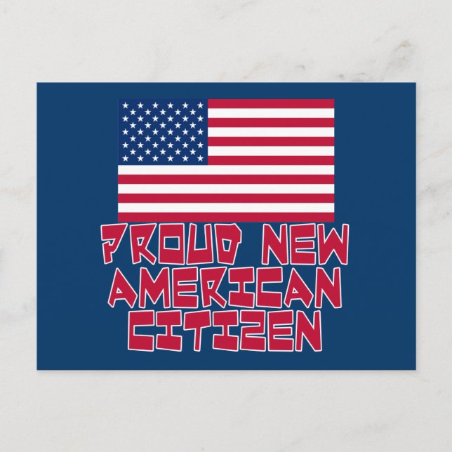 Cartão Postal Proud New American Citizen (Frente)