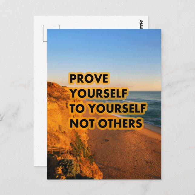 Cartão Postal Prove-se a si mesmo, não aos outros (Frente/Verso)