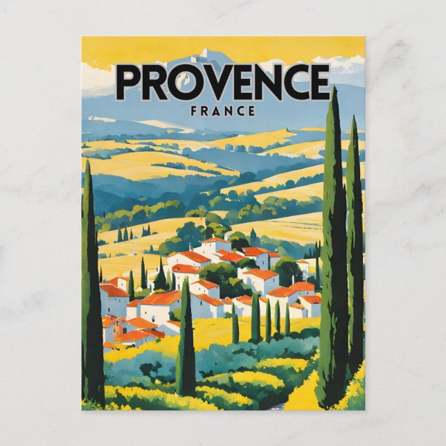 Cartão Postal Provence France Viagem (Frente)