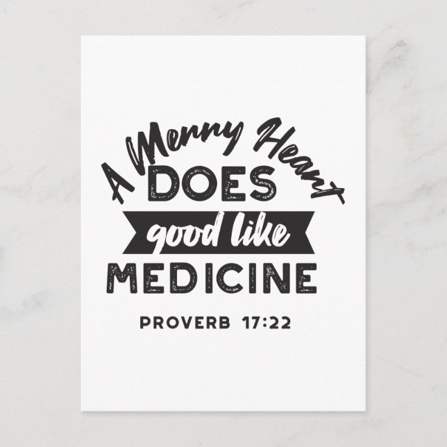 Cartão Postal Proverb 17 Bíblia Verso Cotação Alternativa Design (Frente)