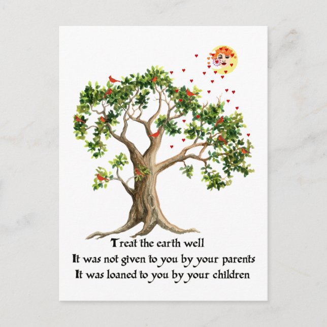 Cartão Postal Proverb da Natureza Queniana (Frente)