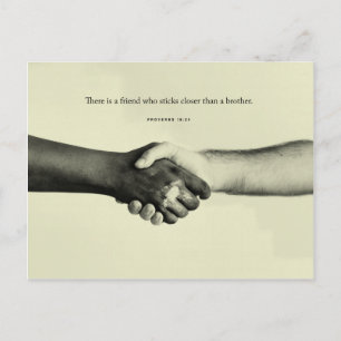 Cartão Postal Provérbios 18:24 - Amizade